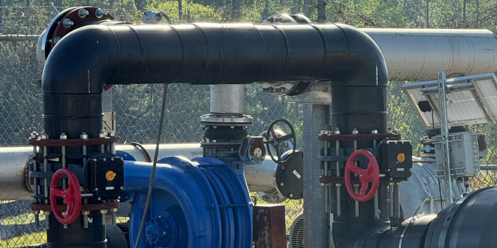 flare blower and gas piping